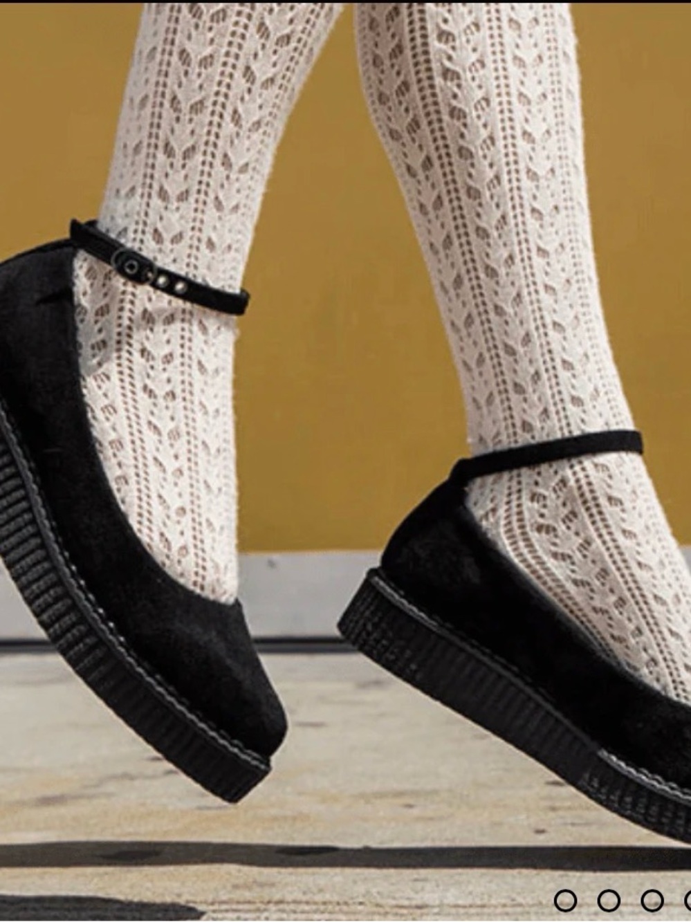 T.U.K pointed ballet ankle star creeper mary janes
